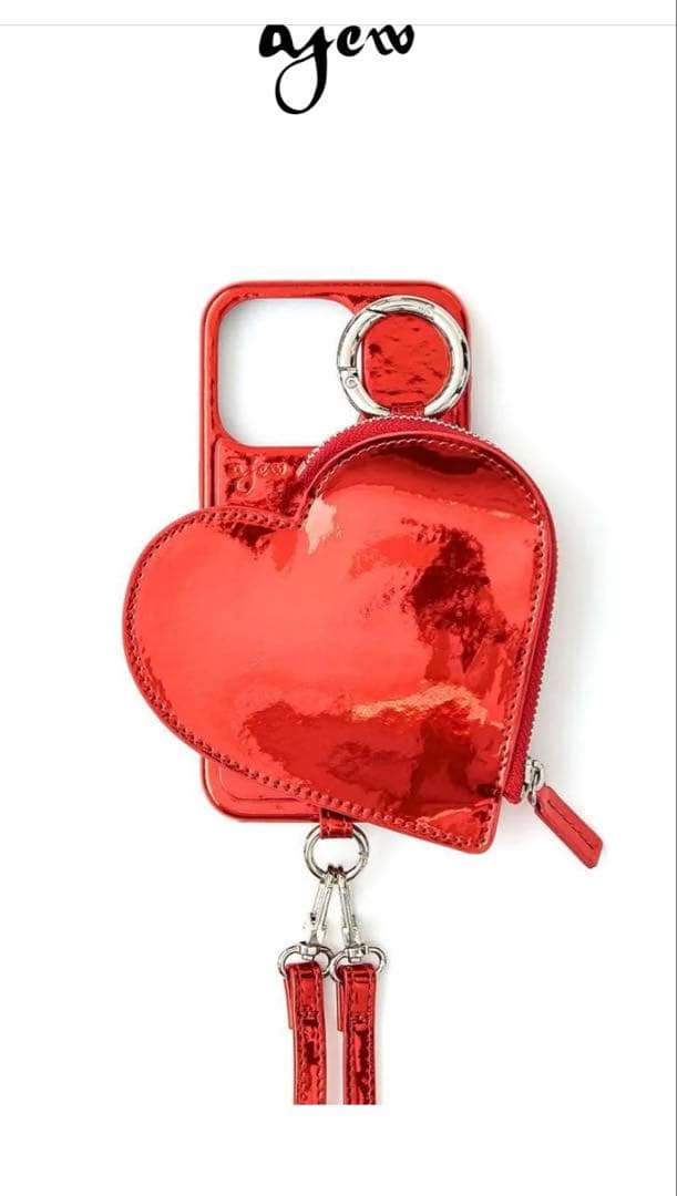 値下げ！ajew エジュー　スマホケース　メタルハート iPhone15pro