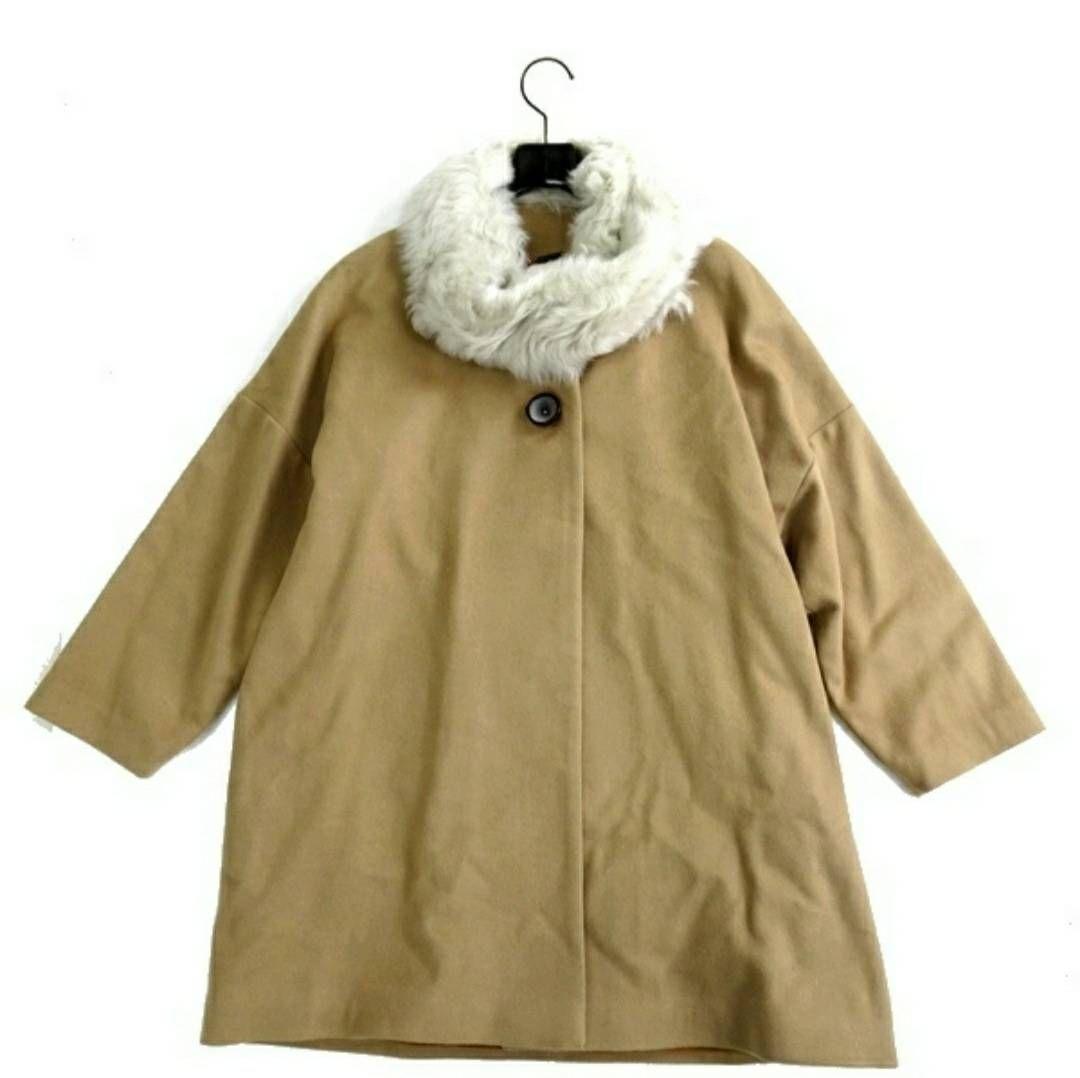 【新品】Karl Donoghue 高級ウール ミドル丈ノーカラーコート