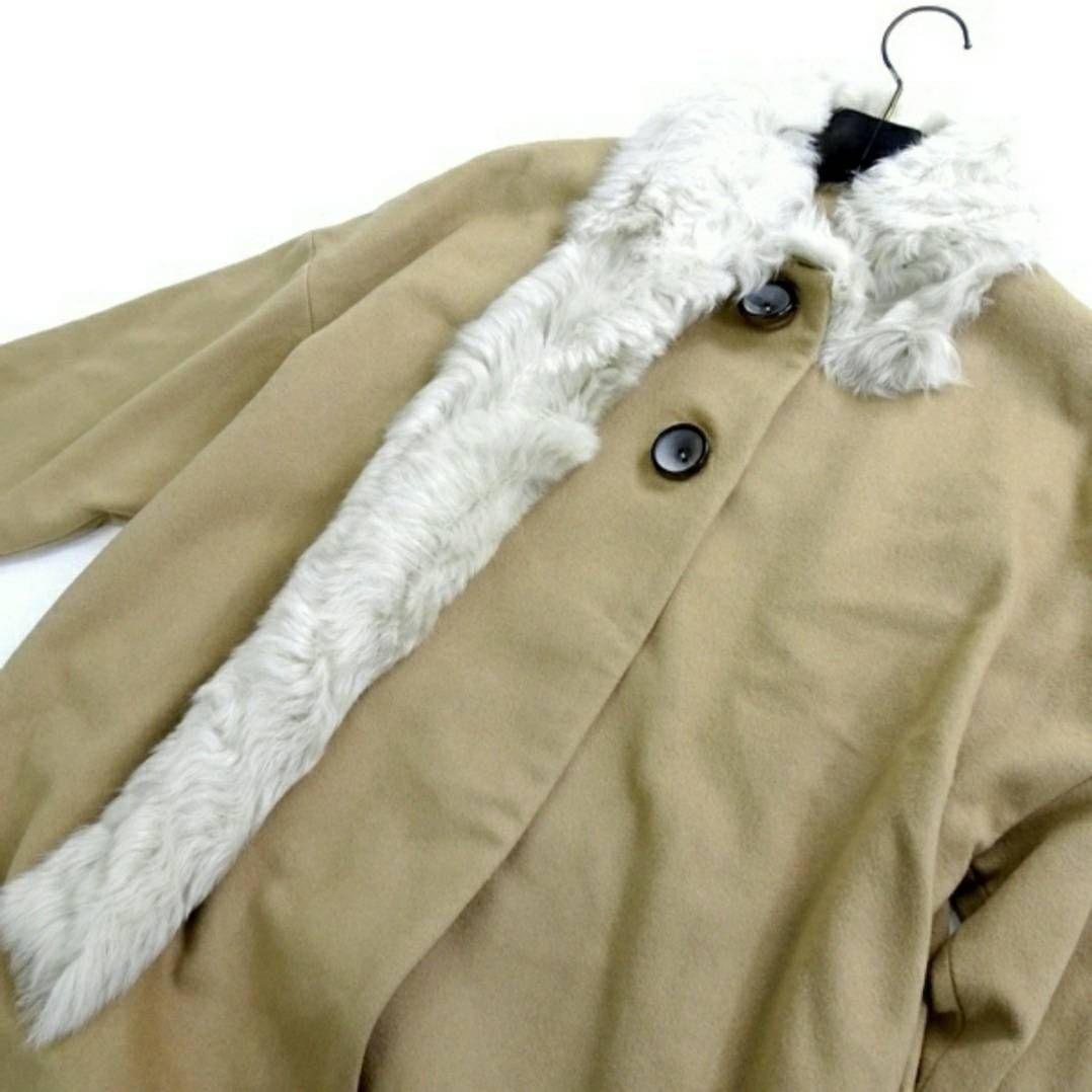 【新品】Karl Donoghue 高級ウール ミドル丈ノーカラーコート