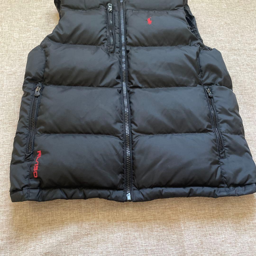 美品 ポロラルフローレン ブラック ポニー ダウンベスト XSサイズ