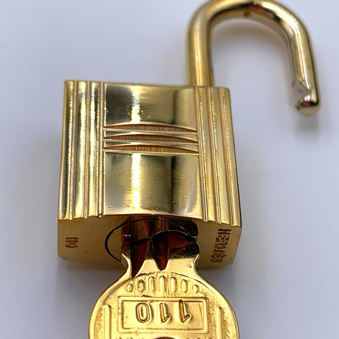 HERMESエルメス カデナ 110番 ゴールド 24Kメッキ 鍵付き 南京錠