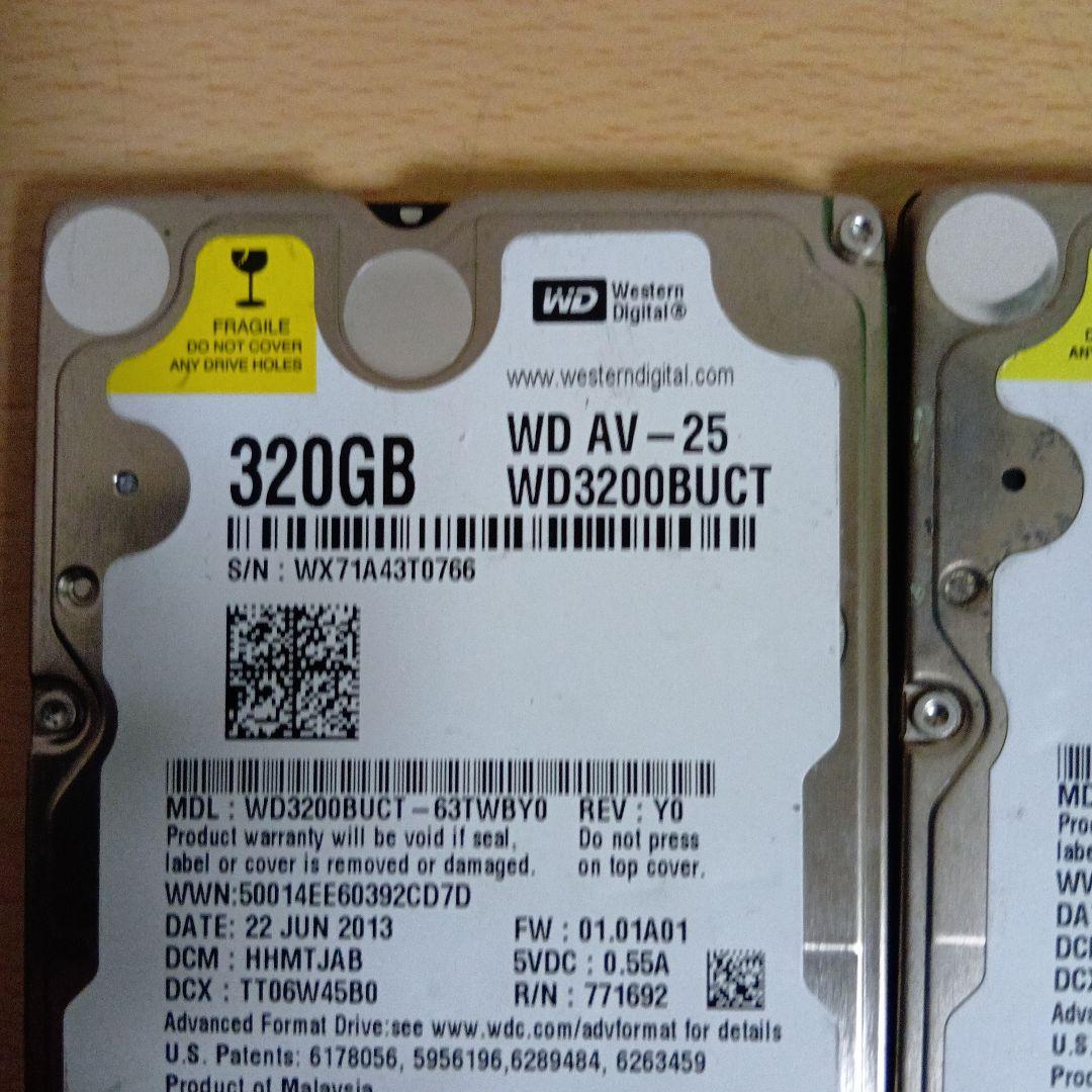 Western Digital製のHDD、WD AV-25 WD3200BUCT