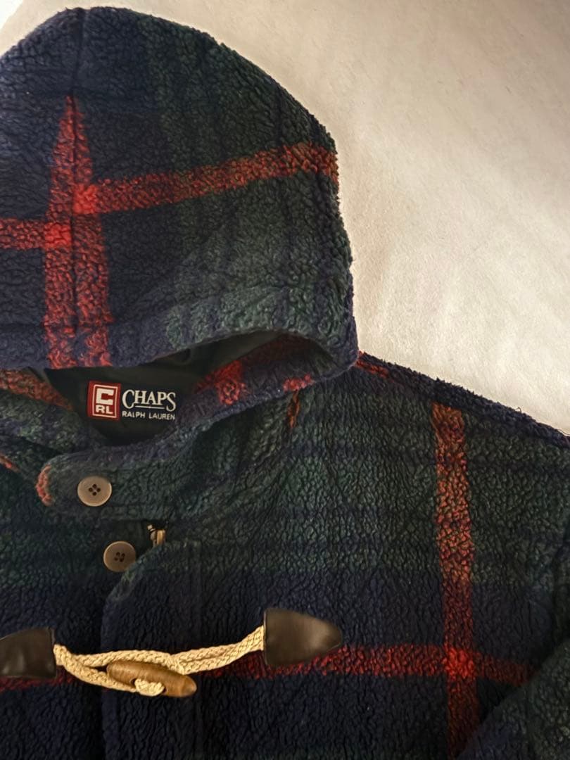 【L】90s CHAPS ralph lauren チェック ダッフルコート