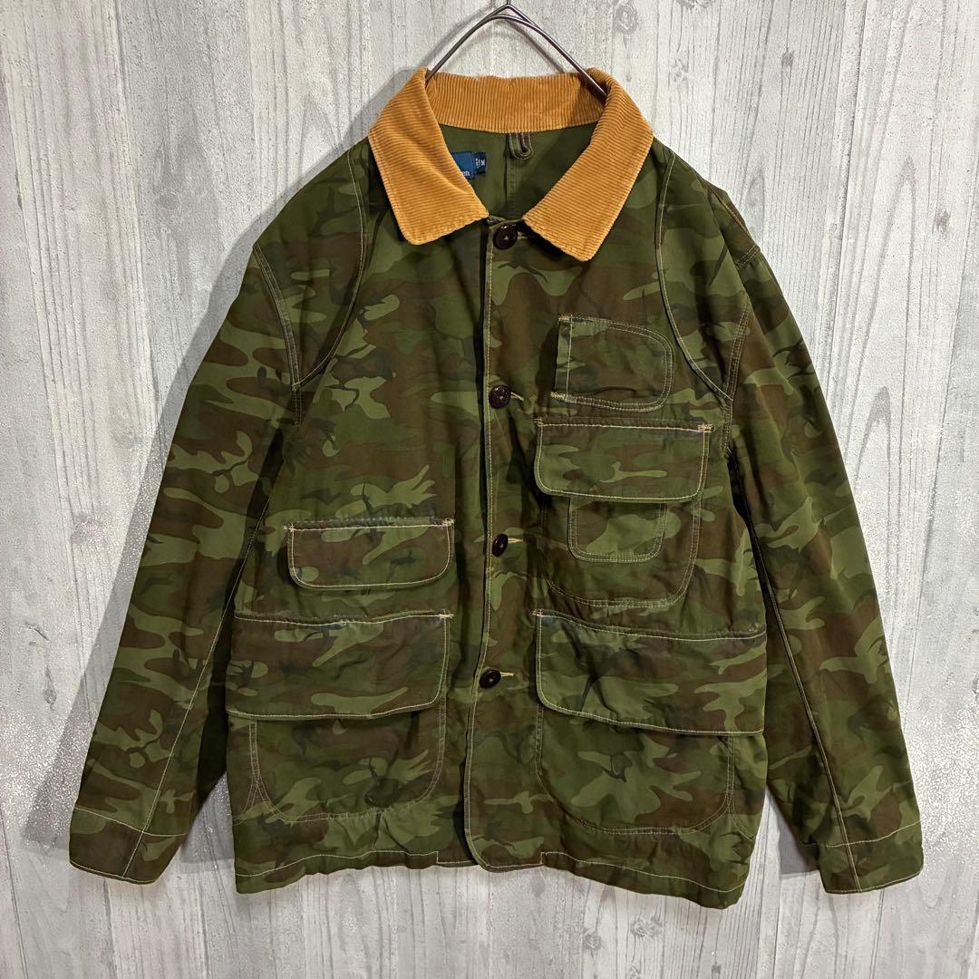 【希少モデル】ラルフローレン　襟コーデュロイ　カモ柄ハンティングジャケット　M