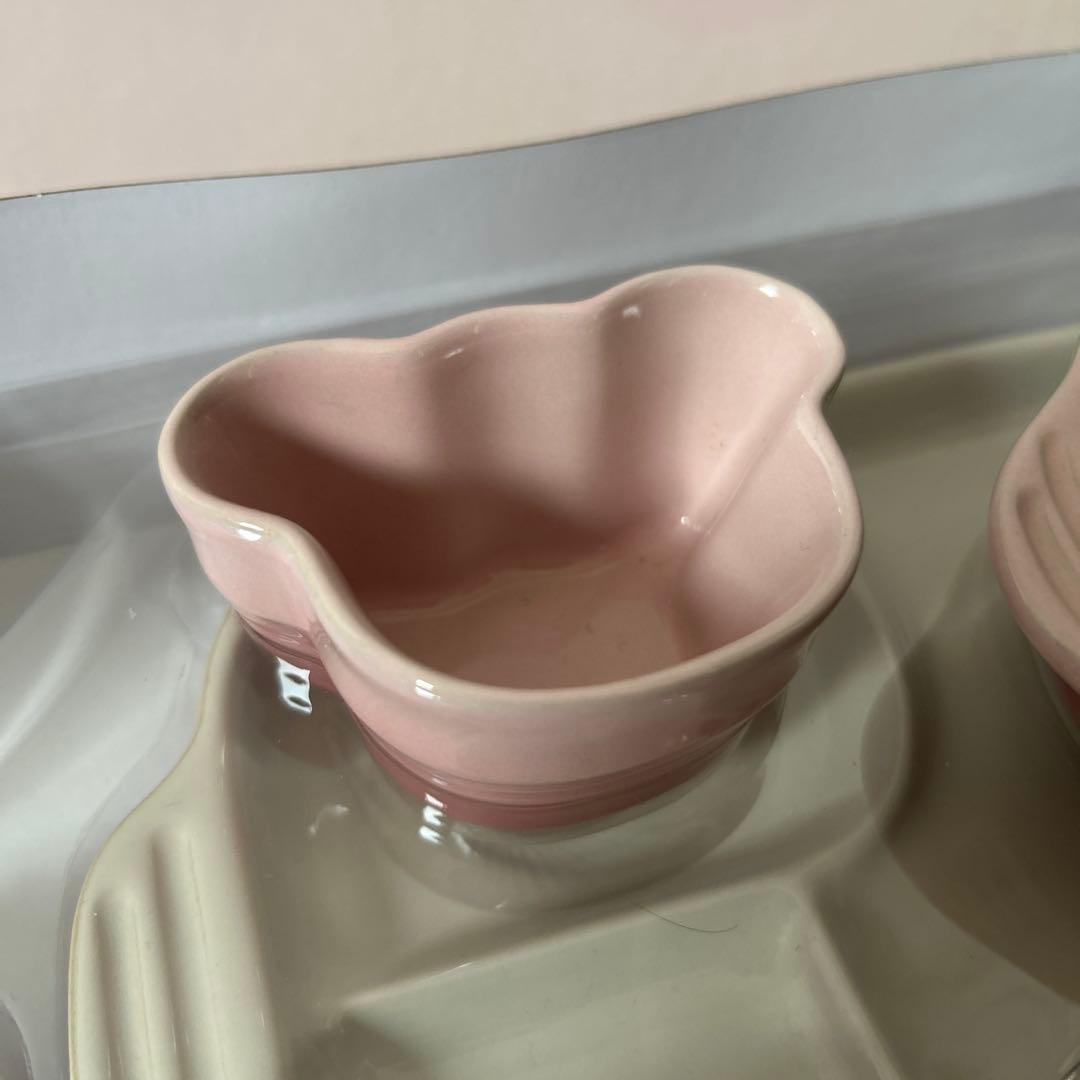 【未使用品】LE CREUSET お食い初め7点セット ミルキーピンク レシピ付