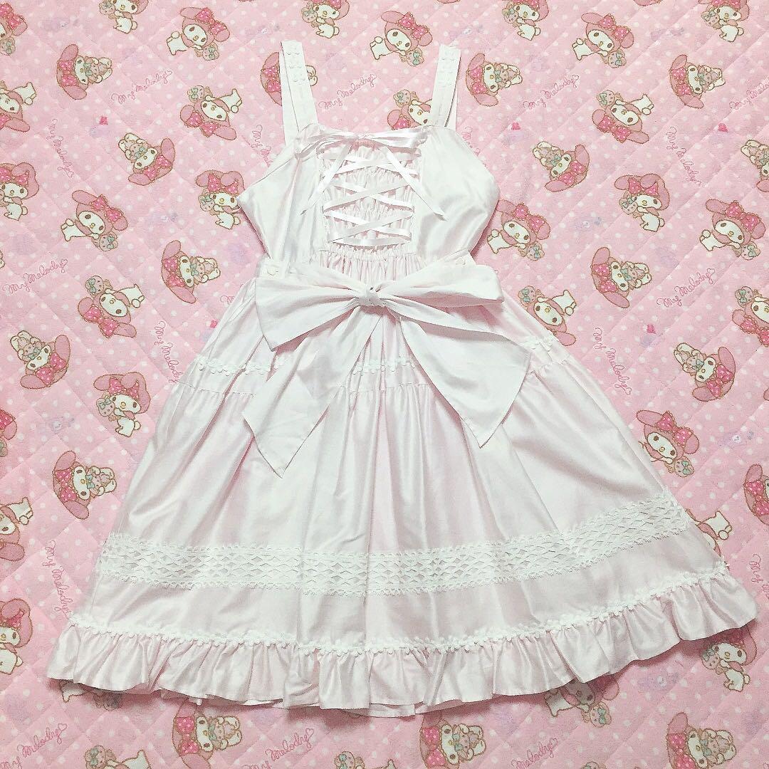 ゆらゆらいちごFlower Gardenジャンパースカートピンク