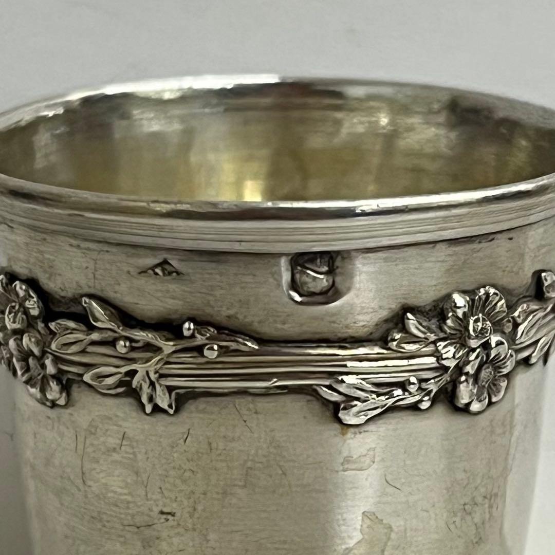 フランス　アンティーク　シルバー　銀製　リキュールカップ