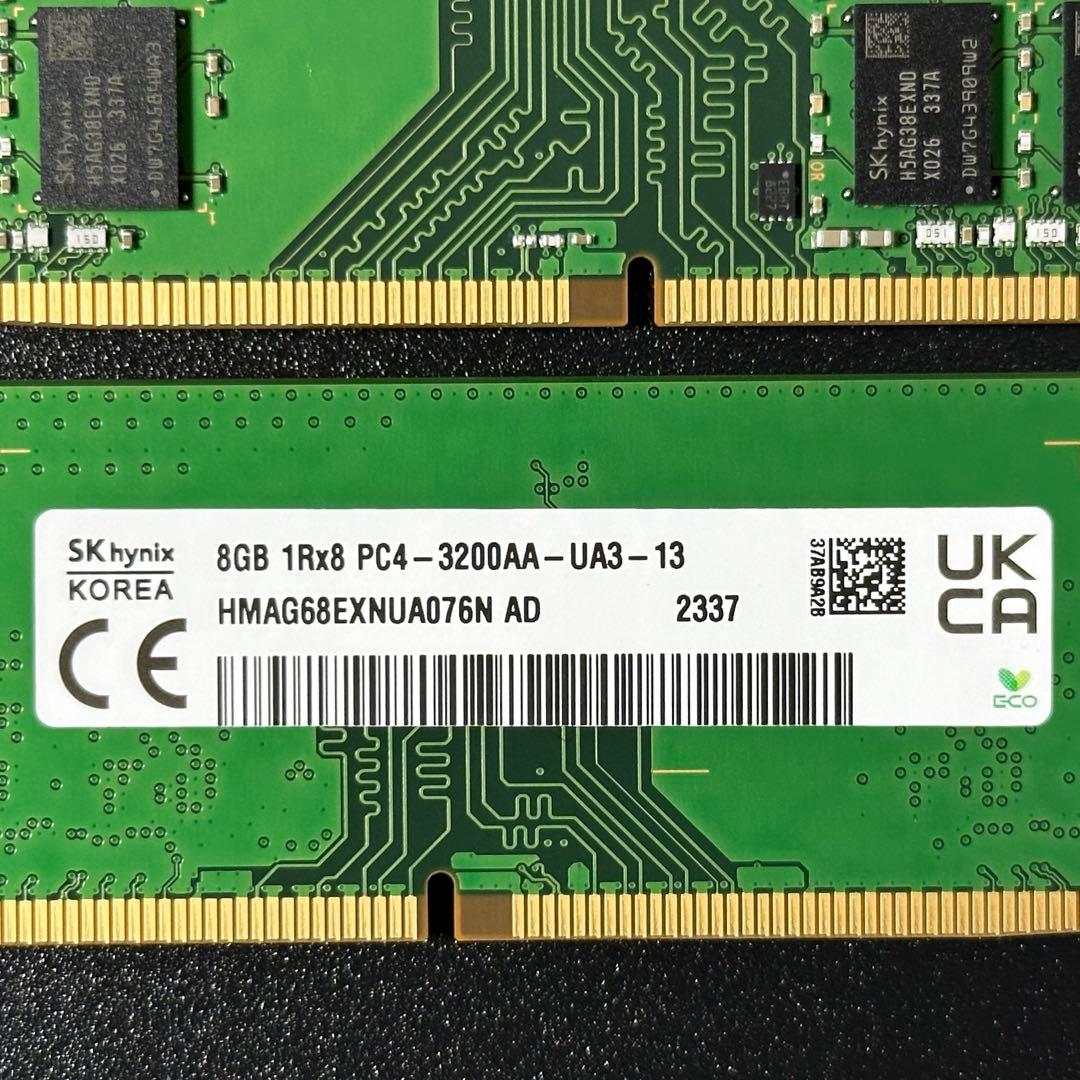 【動作保証】DDR4-3200 16GB(8GB×2) SK hynix p99