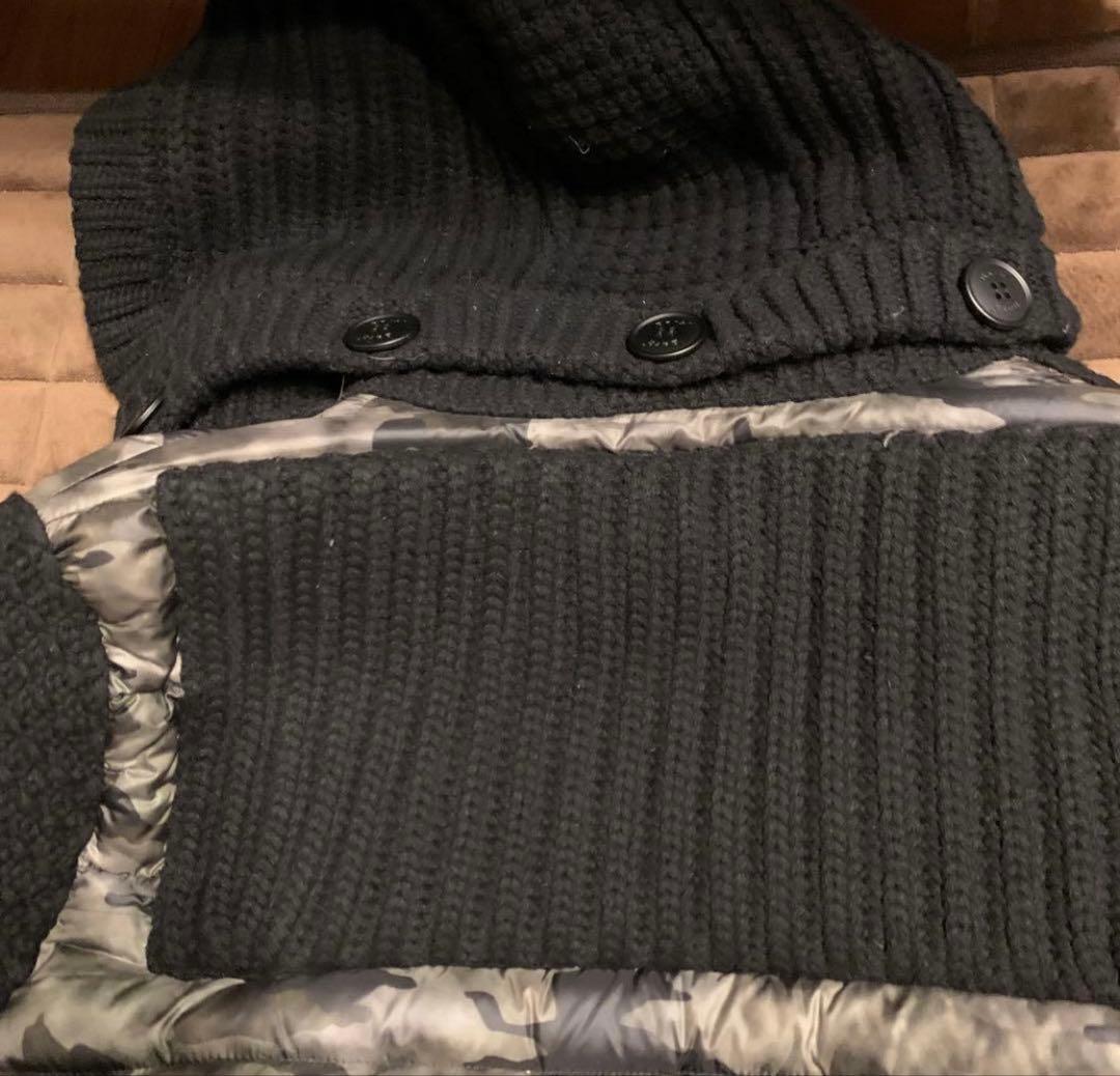 美品　Bark バーク　ニット　ダッフル　ダウン　ジャケット　カモフラ　迷彩