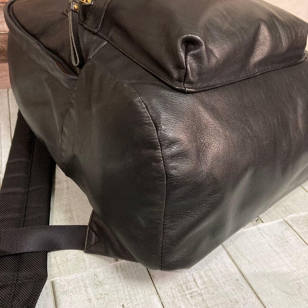 マスターピース　master piece　オールレザー　バックパック　本革　黒