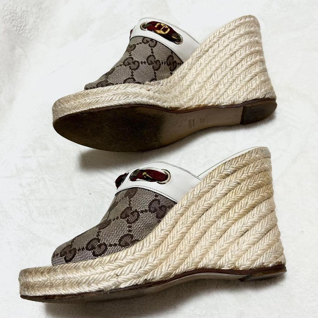 ⭐️再値下げ⭐️ グッチ GGキャンパス エスパドリーユ ウェッジ サンダル 36C