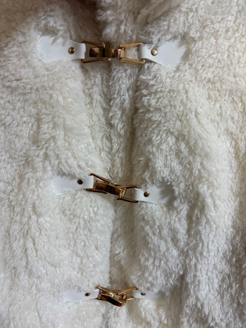 ロゼミューズ Rose Muse Bit fur coat ホワイト