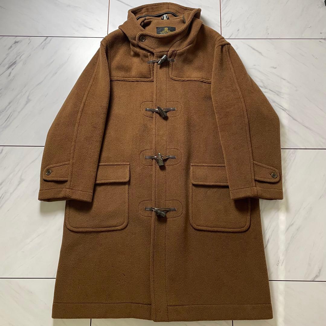 希少 黒タグ グレンフェル ダッフルコート ヴィンテージ ヘリンボーン 茶 40