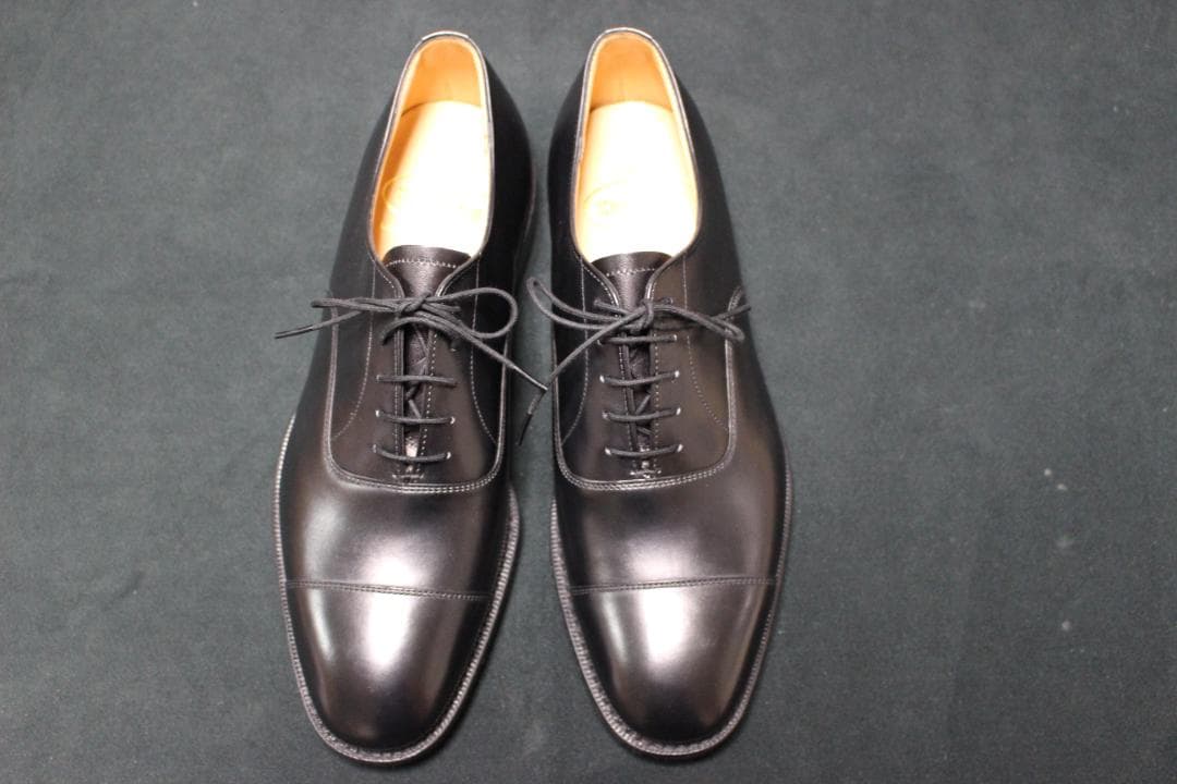 【新品】Church’s 73ラスト ストレートチップ 黒カーフ 革底 7.5F