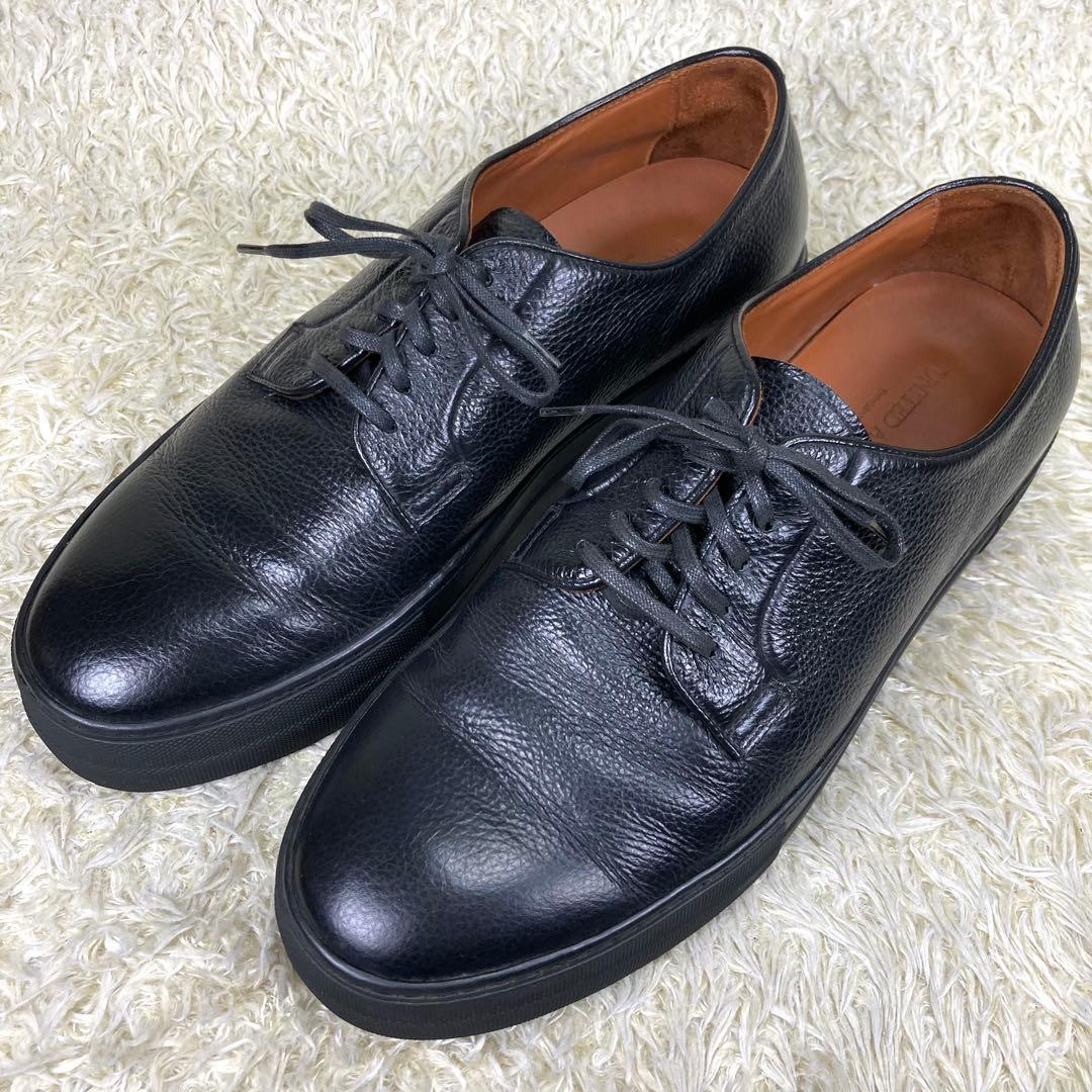 『美品』ユナイテッドアローズ ドレススニーカー 革靴 シボ革 レザー ブラック