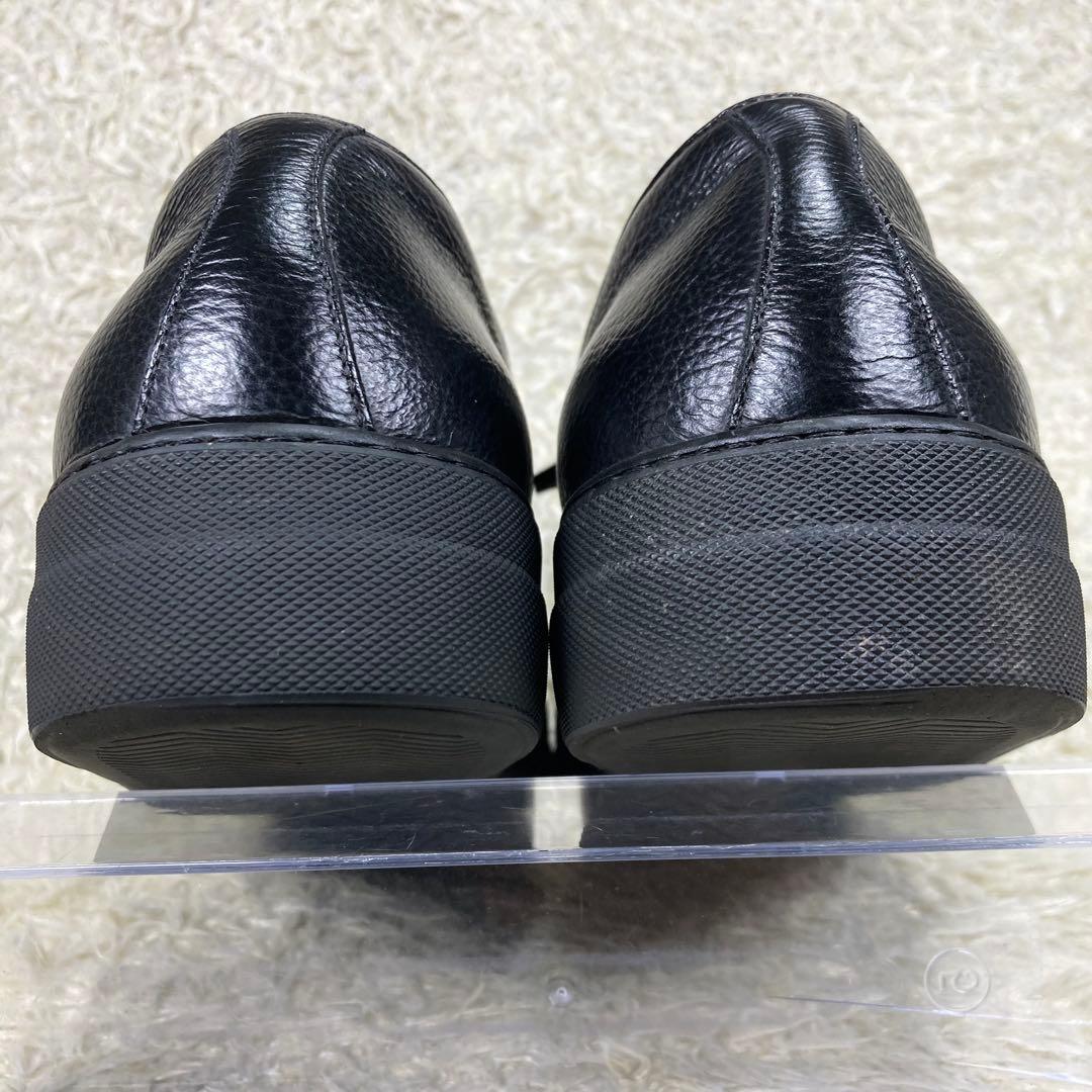 『美品』ユナイテッドアローズ ドレススニーカー 革靴 シボ革 レザー ブラック