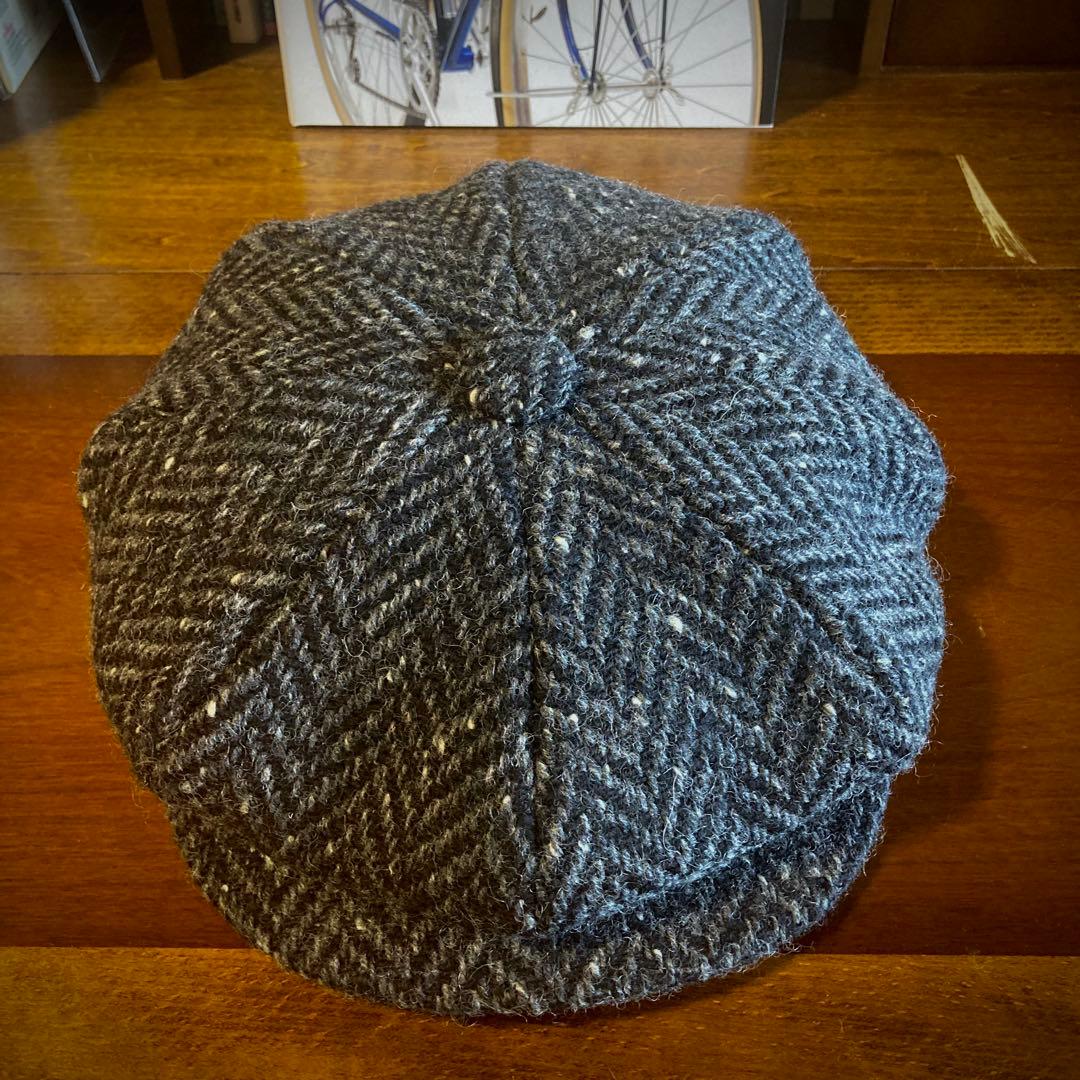 美品JamesLock ドネガルツイード8枚はぎキャスケットイギリス王室御用達