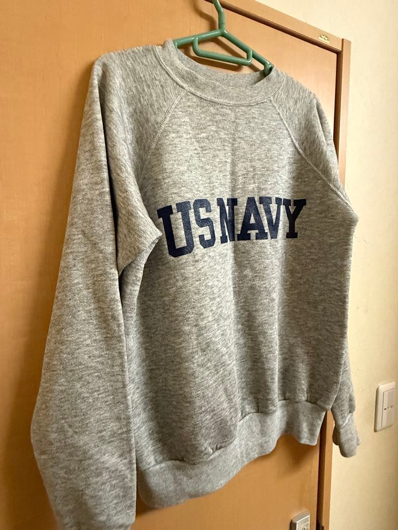 US NAVY スウェット グレーUSA製ミリタリー80s90s古着ビンテージ