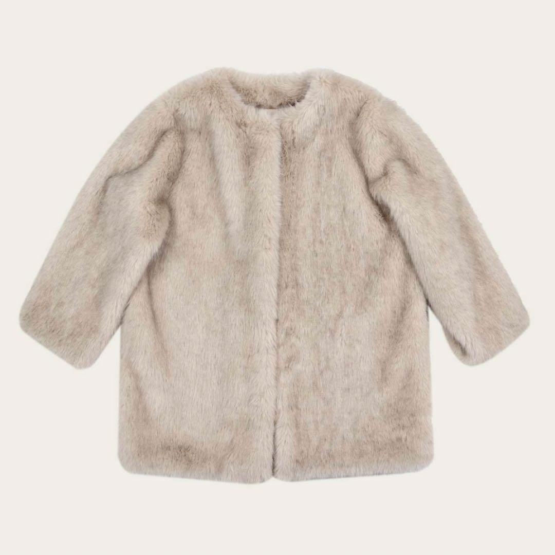 【新品】ribbonbit jade fur coat ファーコート アイボリー
