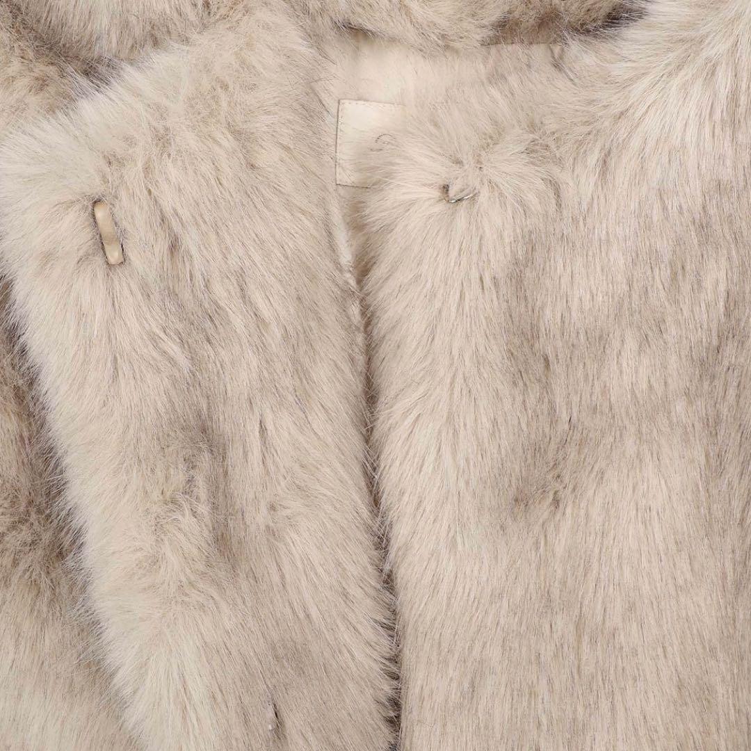 【新品】ribbonbit jade fur coat ファーコート アイボリー