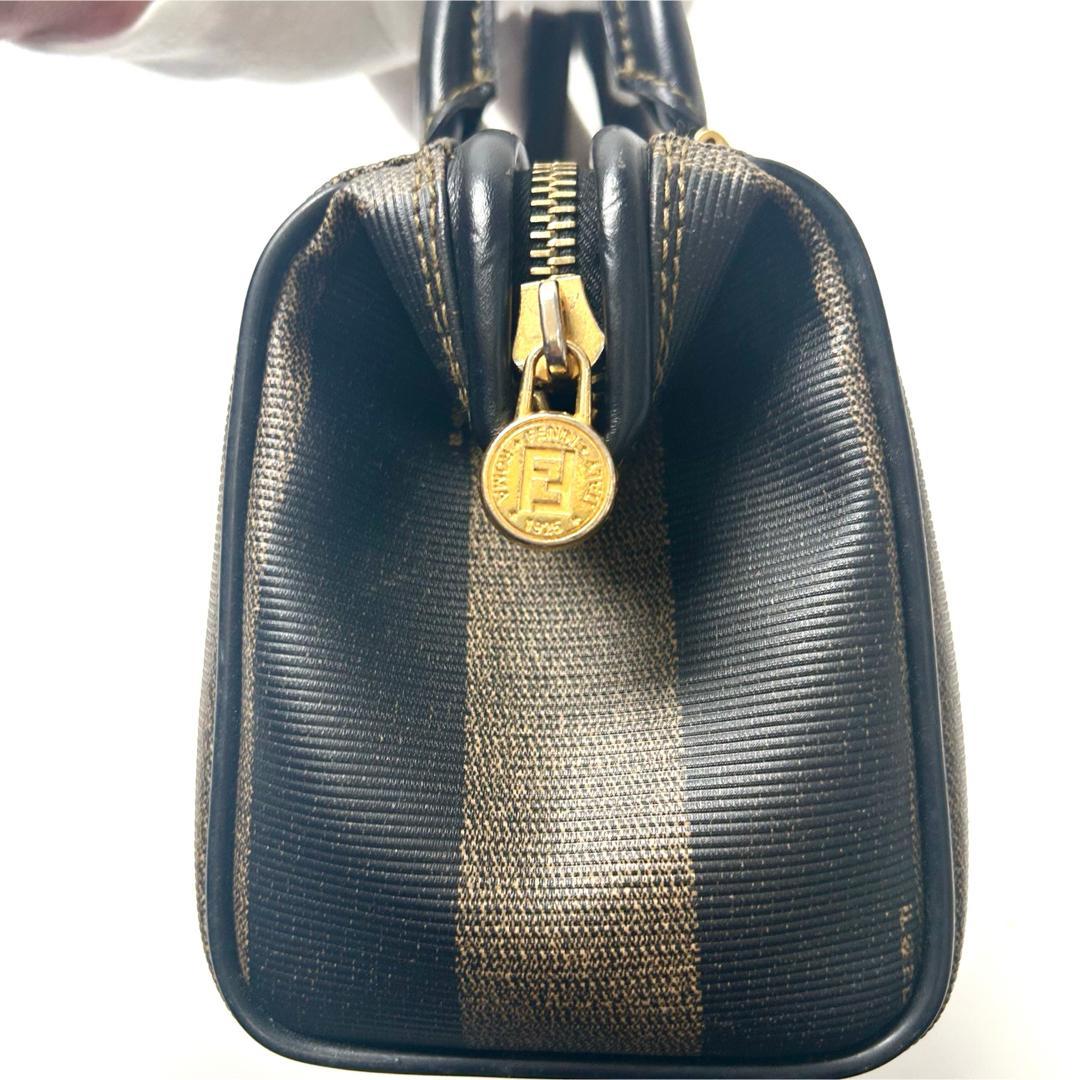 フェンディ　 ペカン　FFロゴ　PVC ハンドバッグ　ミニボストンバッグ