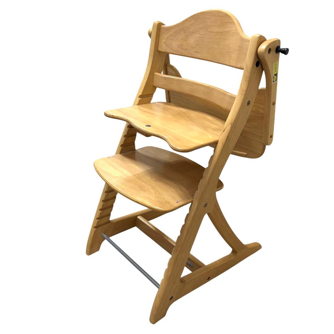 美品 大和屋 ヤマトヤ すくすくチェア スリムプラス テーブル付 ナチュラル