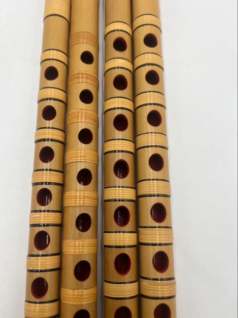 篠笛　獅子田　紫山　竹水　横笛　4本まとめ
