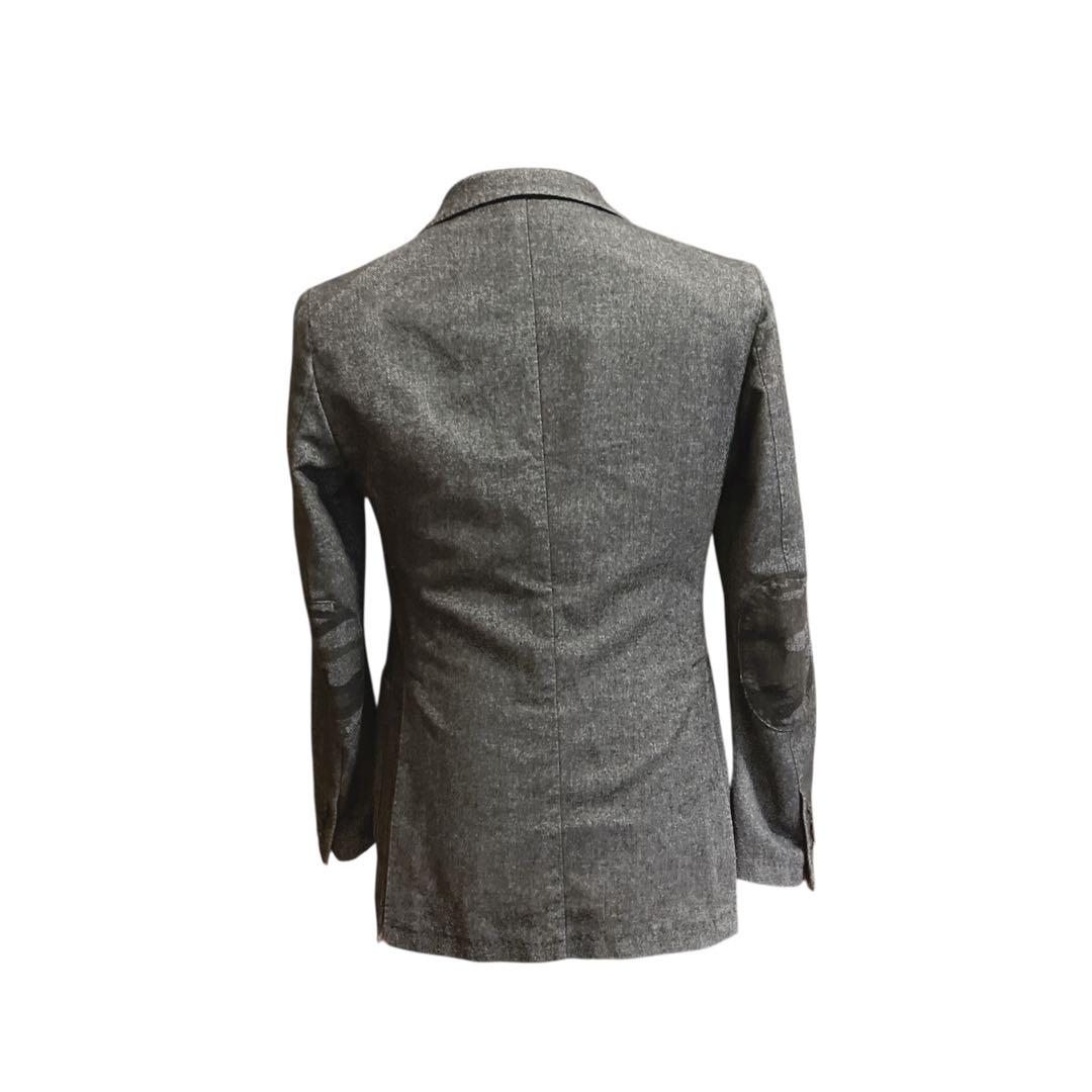 【美品】タリアトーレ テーラードジャケット エルボーパッチ ウール グレー M