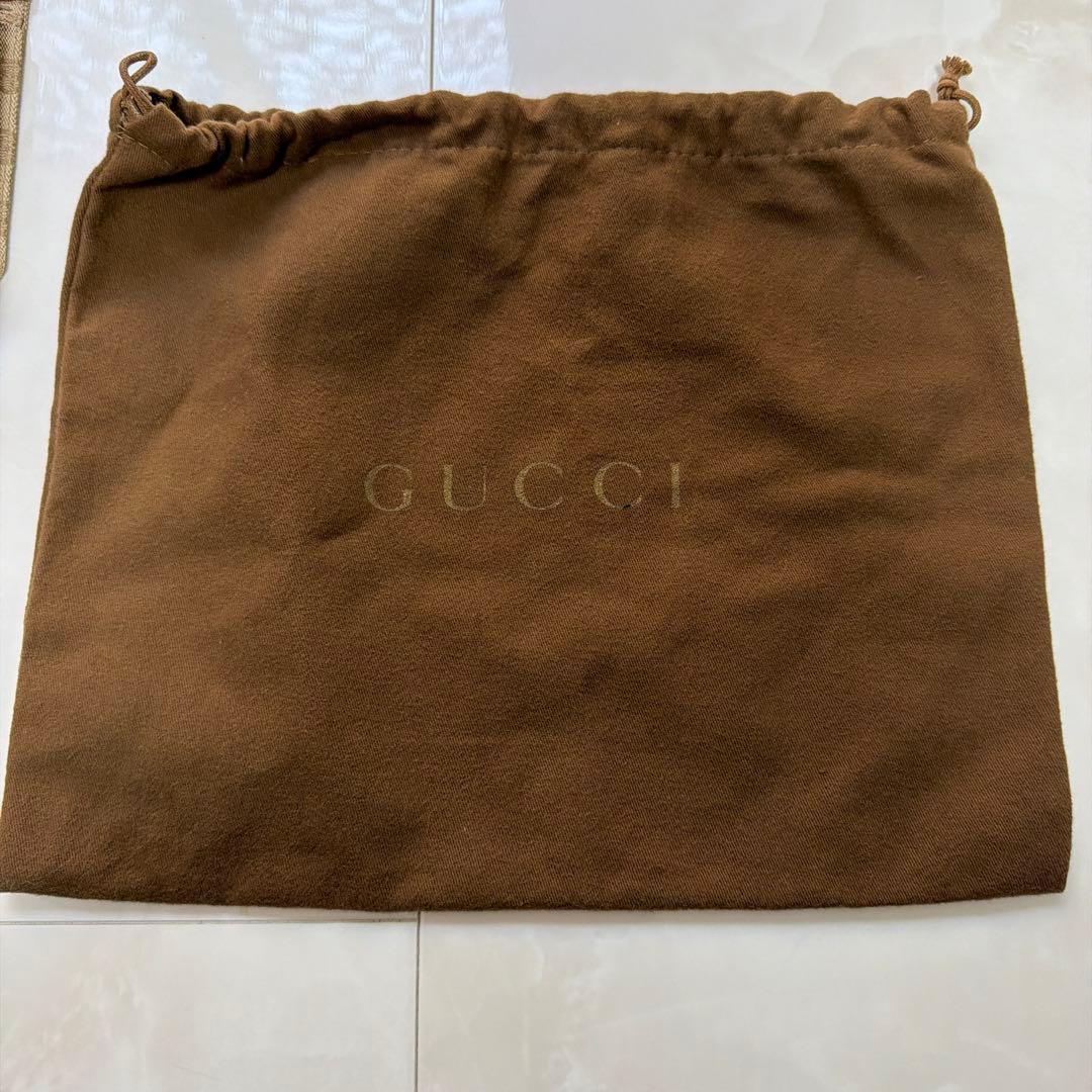 希少‼️ GUCCI キャンバスレザー2WAYボディバッグ　斜め掛けウエストポーチ