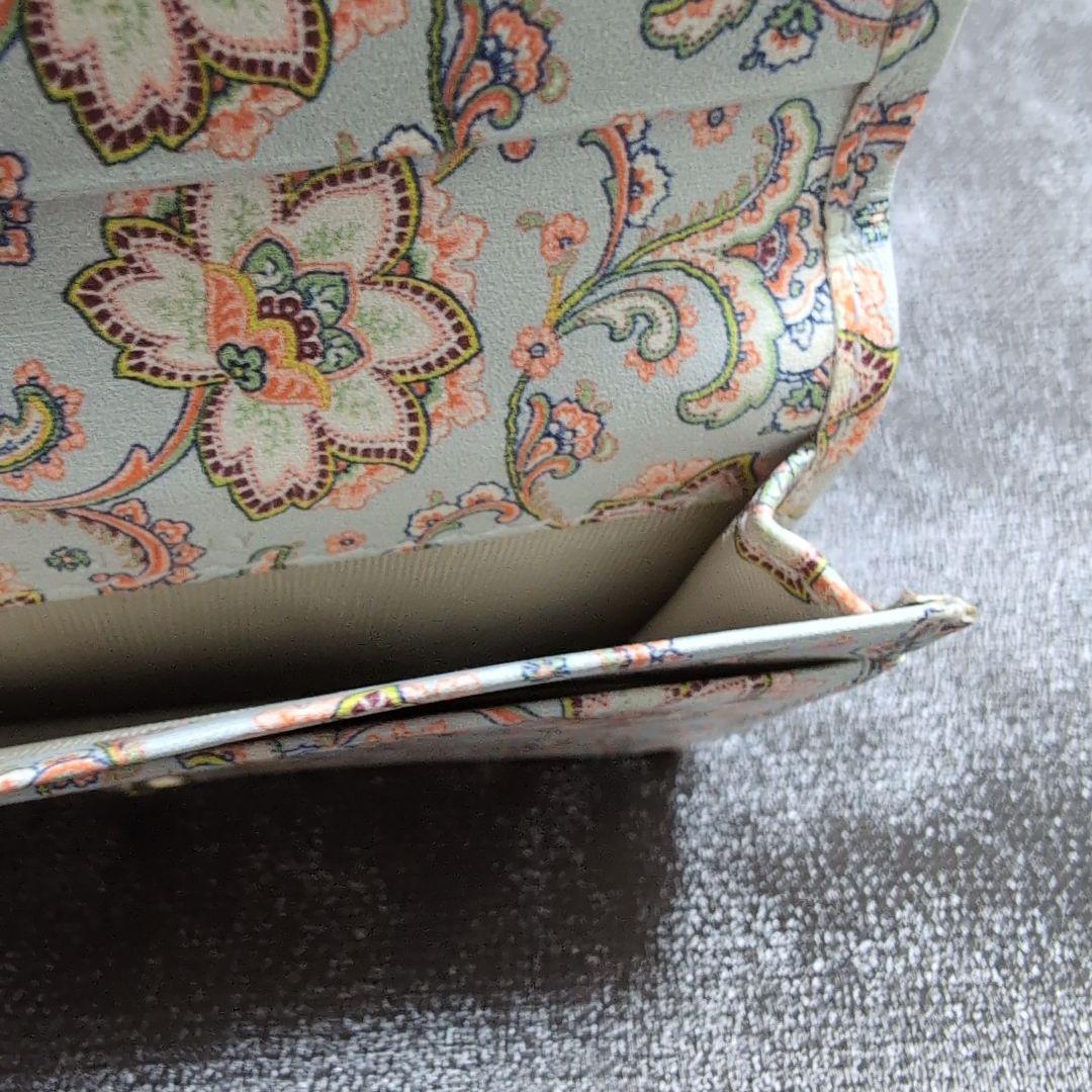 *ETRO*エトロ カードケース 名刺入れ ペイズリー グレー 水色 箱あり