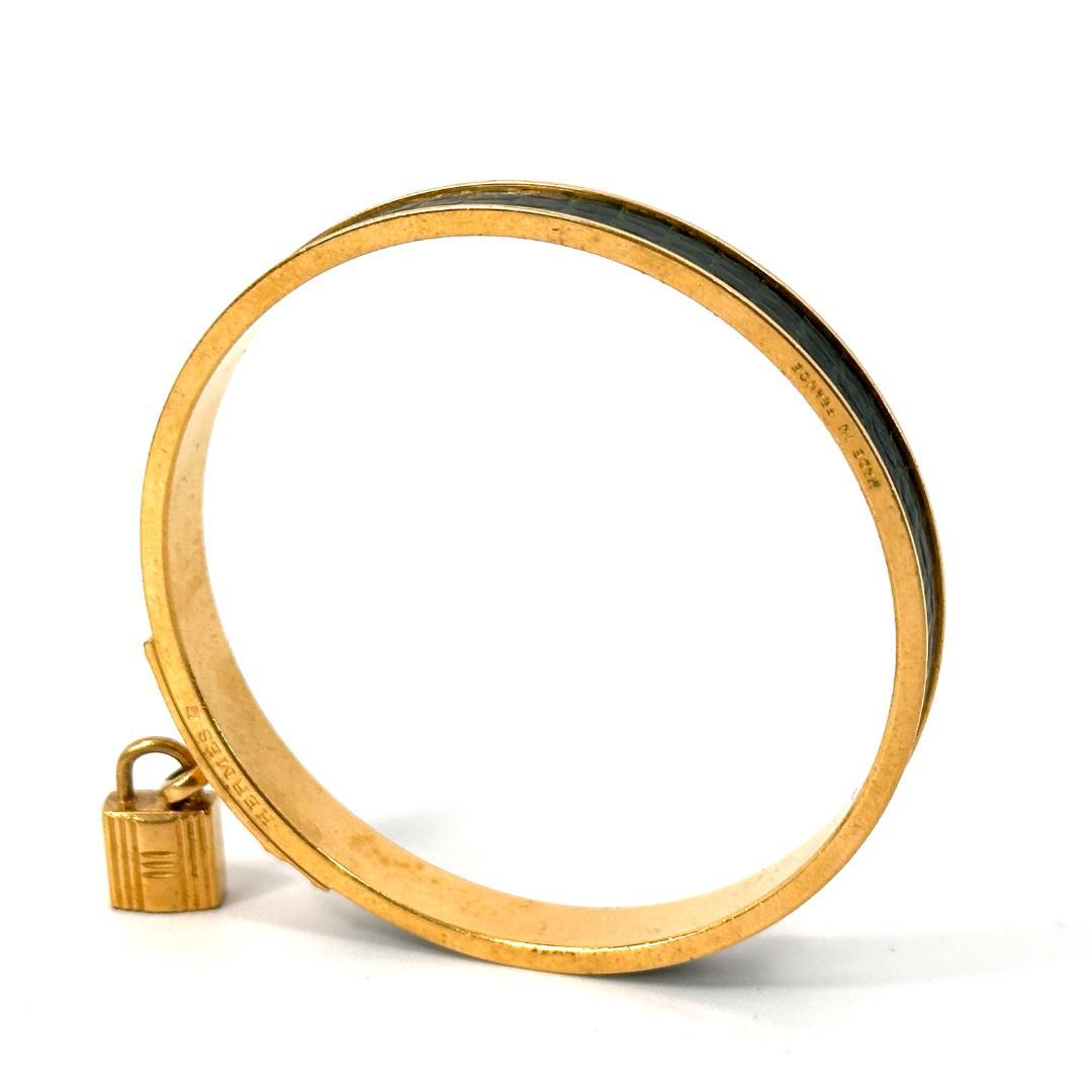 【箱付き】HERMES ゴールド ケリー南京錠 バングル ブレスレット