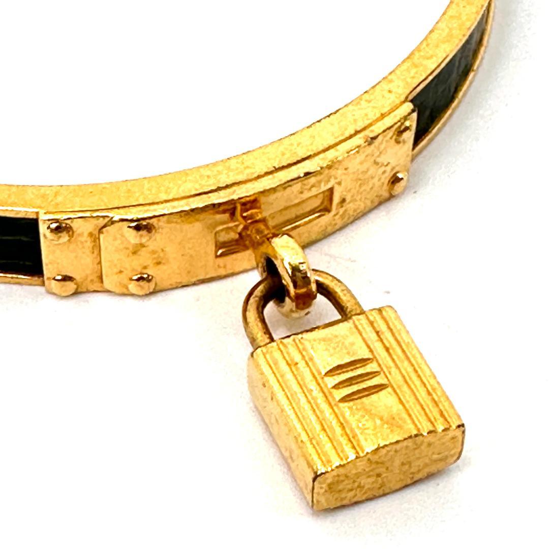 【箱付き】HERMES ゴールド ケリー南京錠 バングル ブレスレット