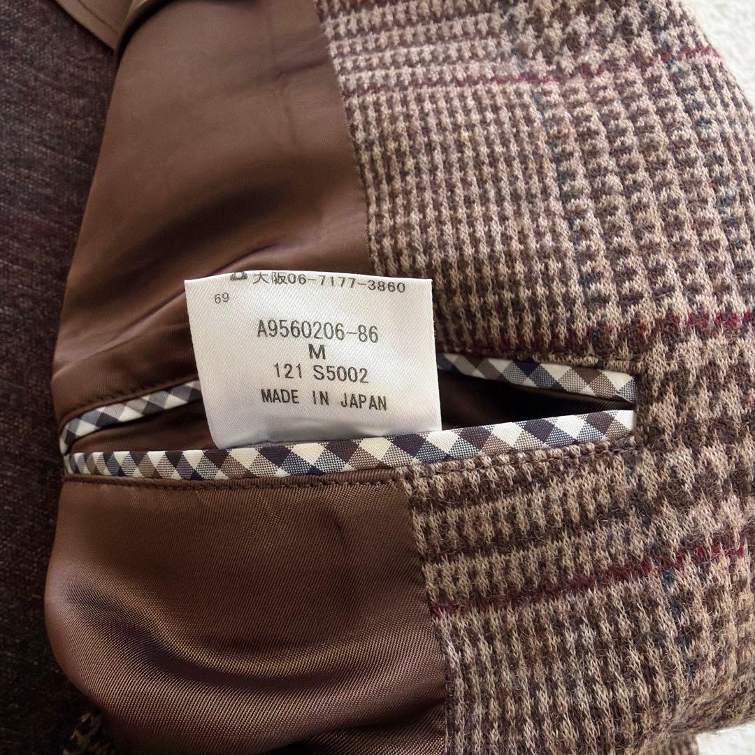 Aquascutum テーラードジャケット　やや厚手　グレンチェック　秋冬