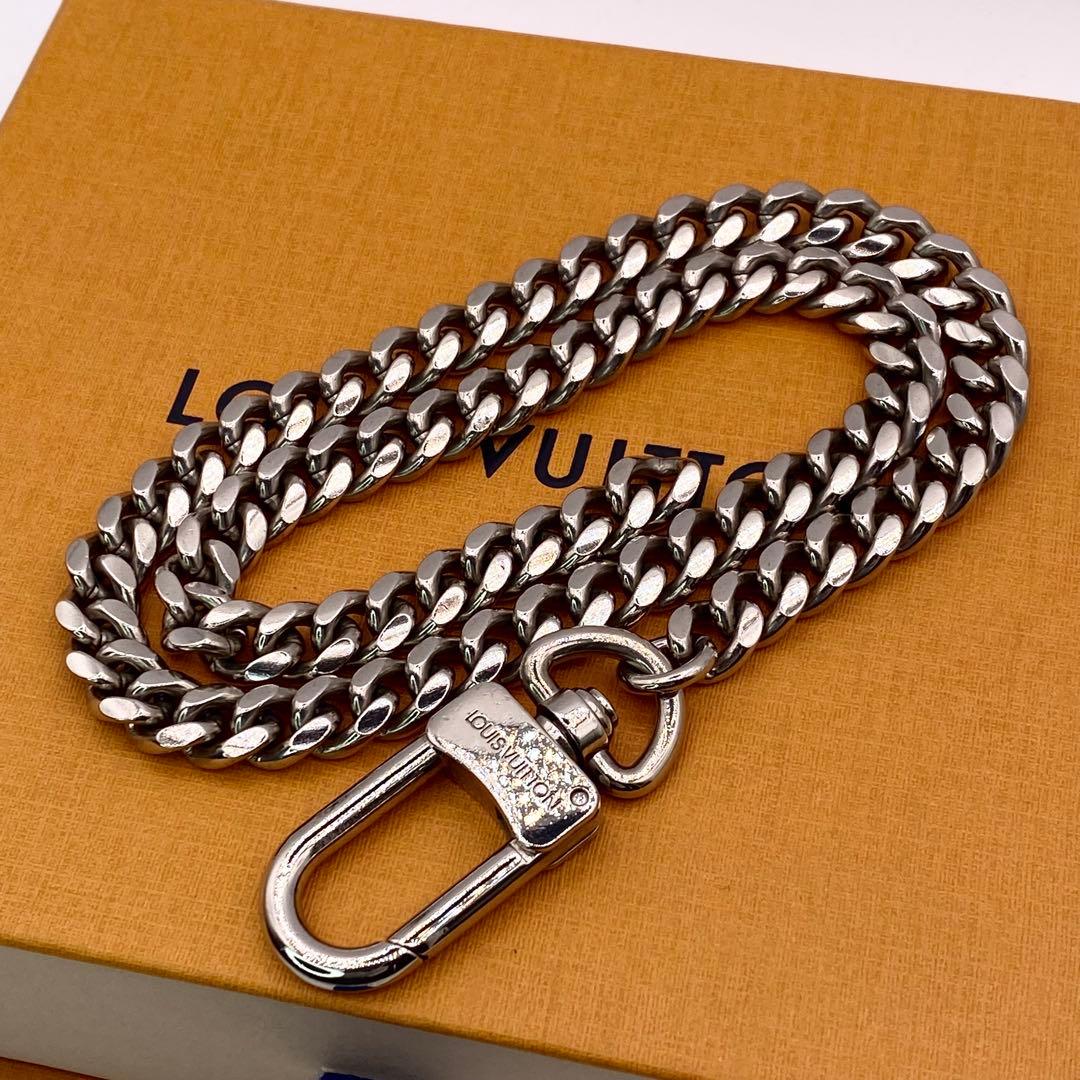 極美品 ルイヴィトン ウォレットチェーン 喜平 シルバー 50cm