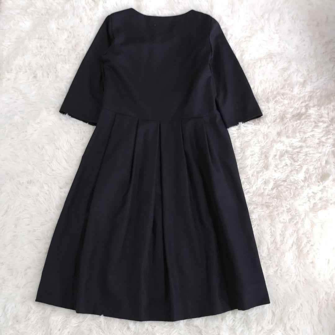 マーガレットハウエル フランネルワンピース ウール ブラック Ⅰ