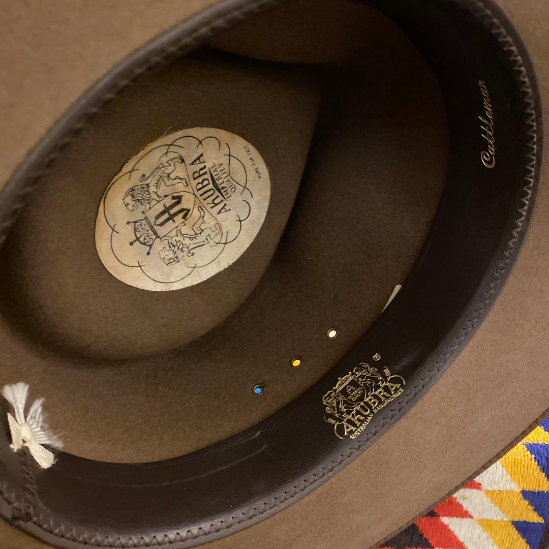 58〜60cm AKUBRAフェドーラ/ジョニーデップ/ブラウン/ハット