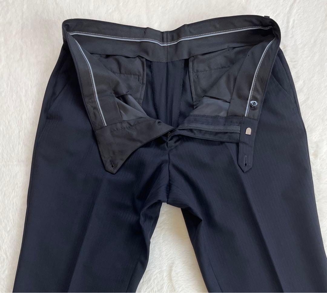 【希少】2WAYストレッチ　スーツ　セットアップ　スリーピーススーツ ストライプ