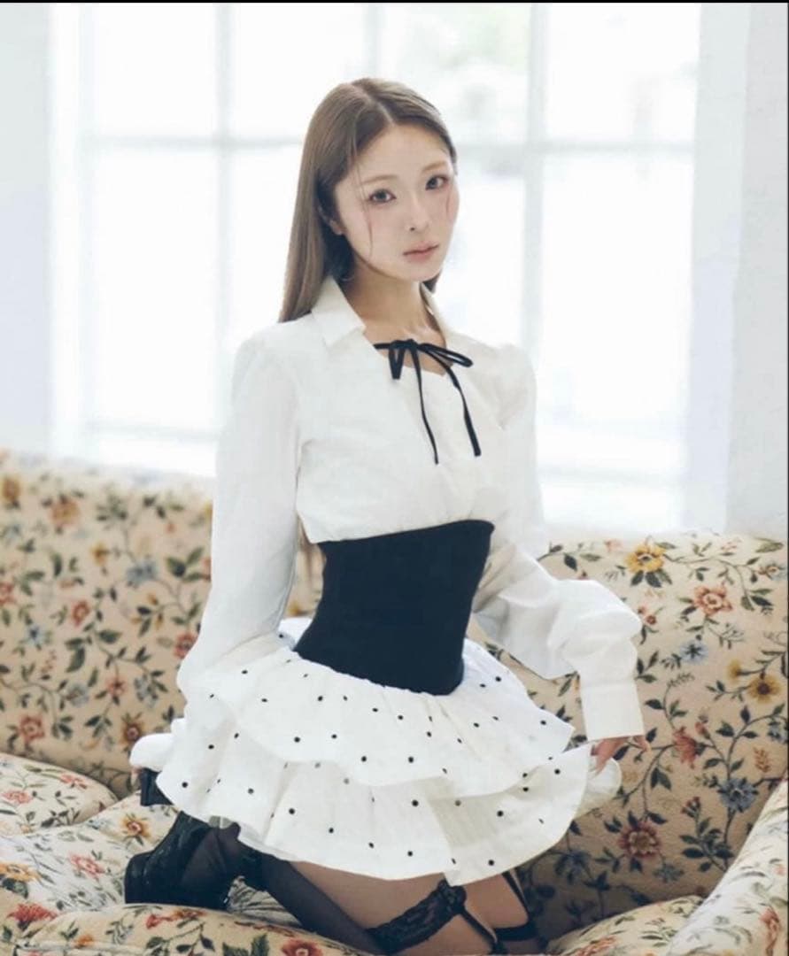 新品未使用タグ付き　ダーリッチDarich ボリュームフレアセットアップ フリー