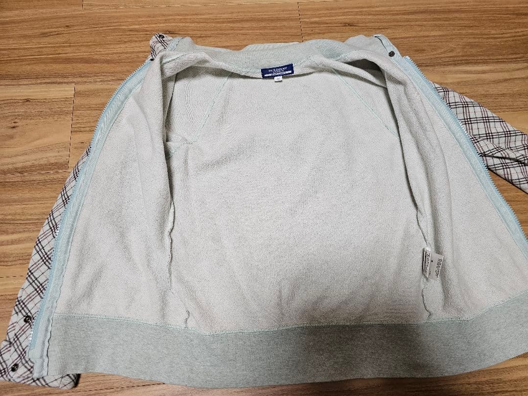 希少淡い水色BURBERRY ブルーレーベル ノバチェック フルジップジャケット