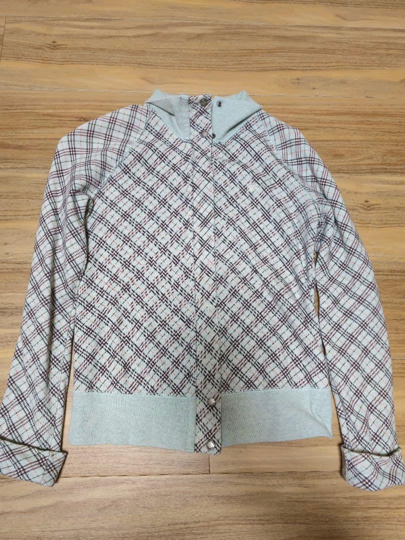 希少淡い水色BURBERRY ブルーレーベル ノバチェック フルジップジャケット