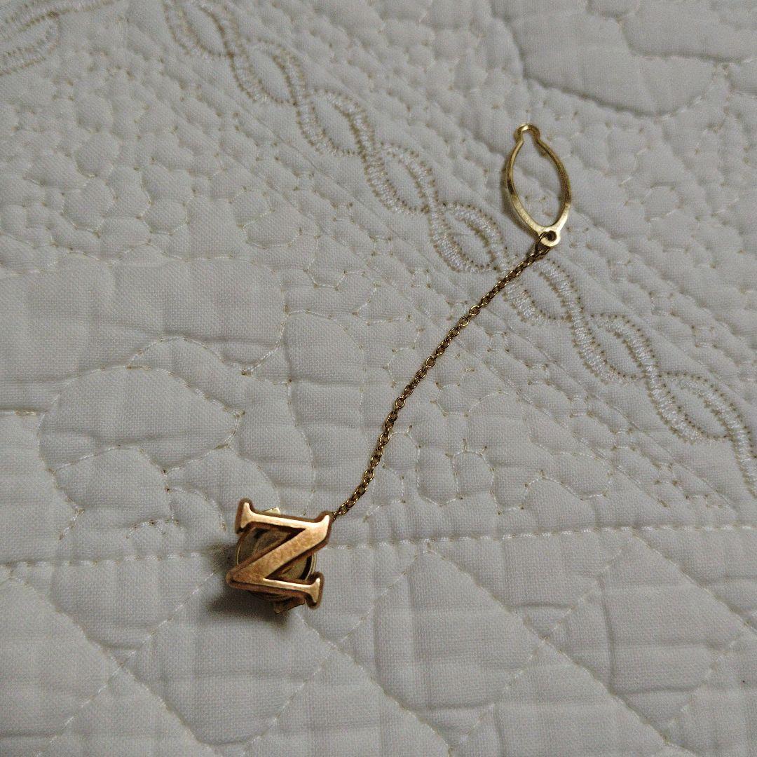 K18 イニシャル ネクタイピン