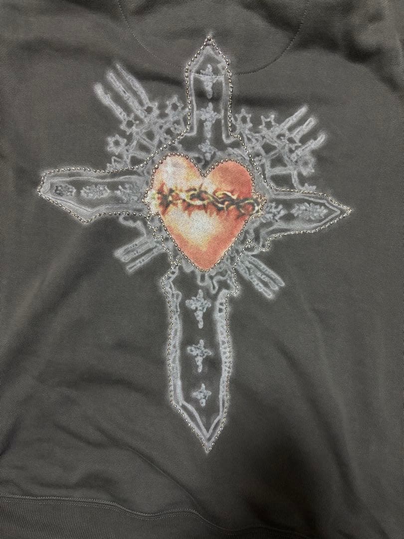 スカルプター Beaded Saint Hoodie Zip-Up フーディ L