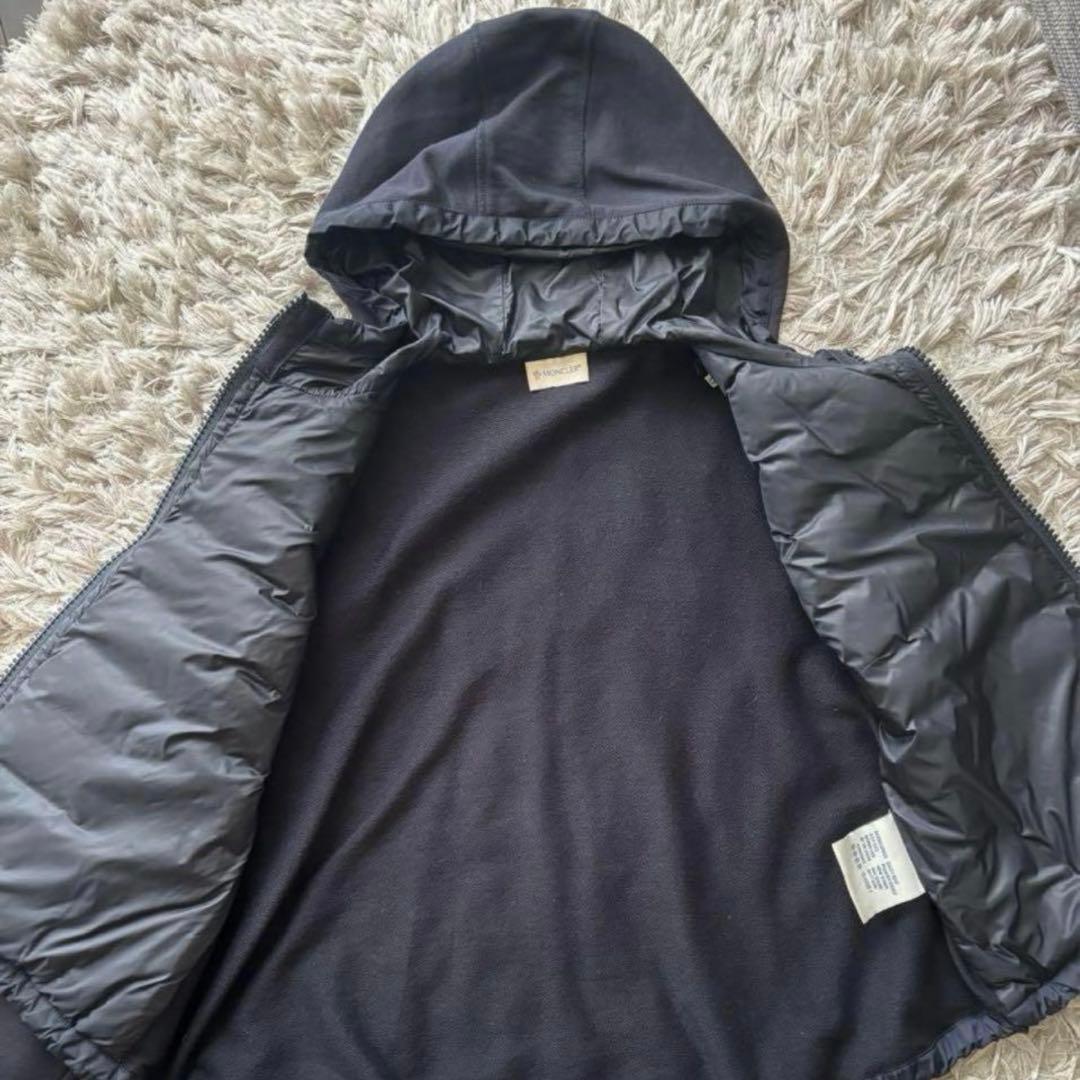 モンクレール　フード　パーカー　ネイビー　ダウン　カーディガン　ダウンジャケット
