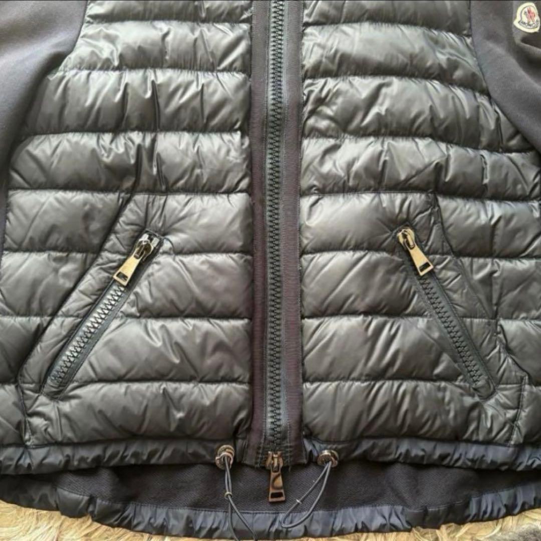 モンクレール　フード　パーカー　ネイビー　ダウン　カーディガン　ダウンジャケット