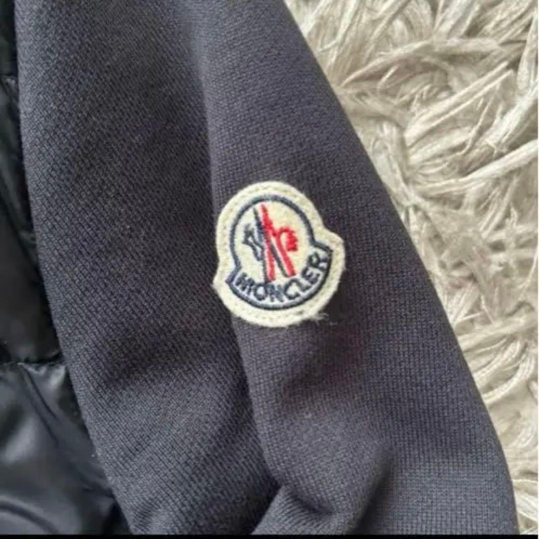 モンクレール　フード　パーカー　ネイビー　ダウン　カーディガン　ダウンジャケット