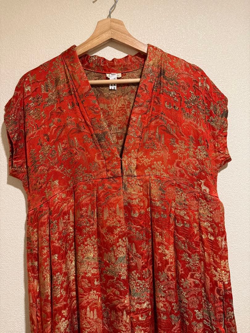 コムデギャルソン コムデギャルソン 刺繍ワンピース チャイナ