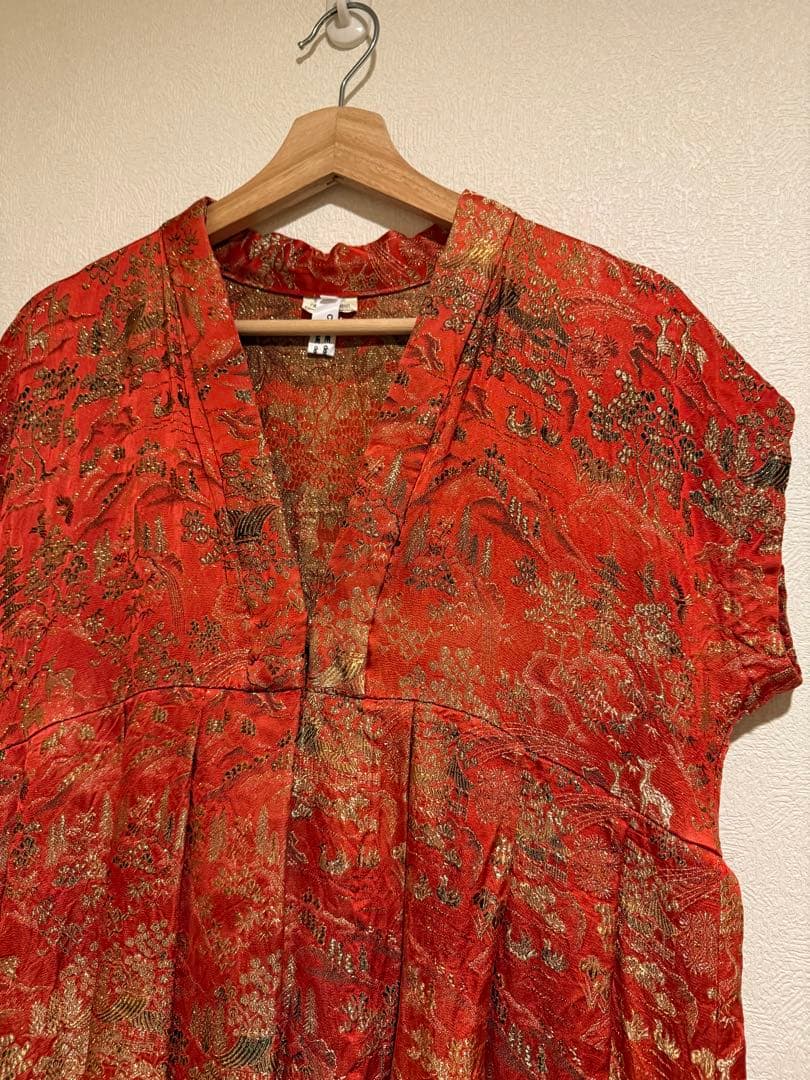 コムデギャルソン コムデギャルソン 刺繍ワンピース チャイナ