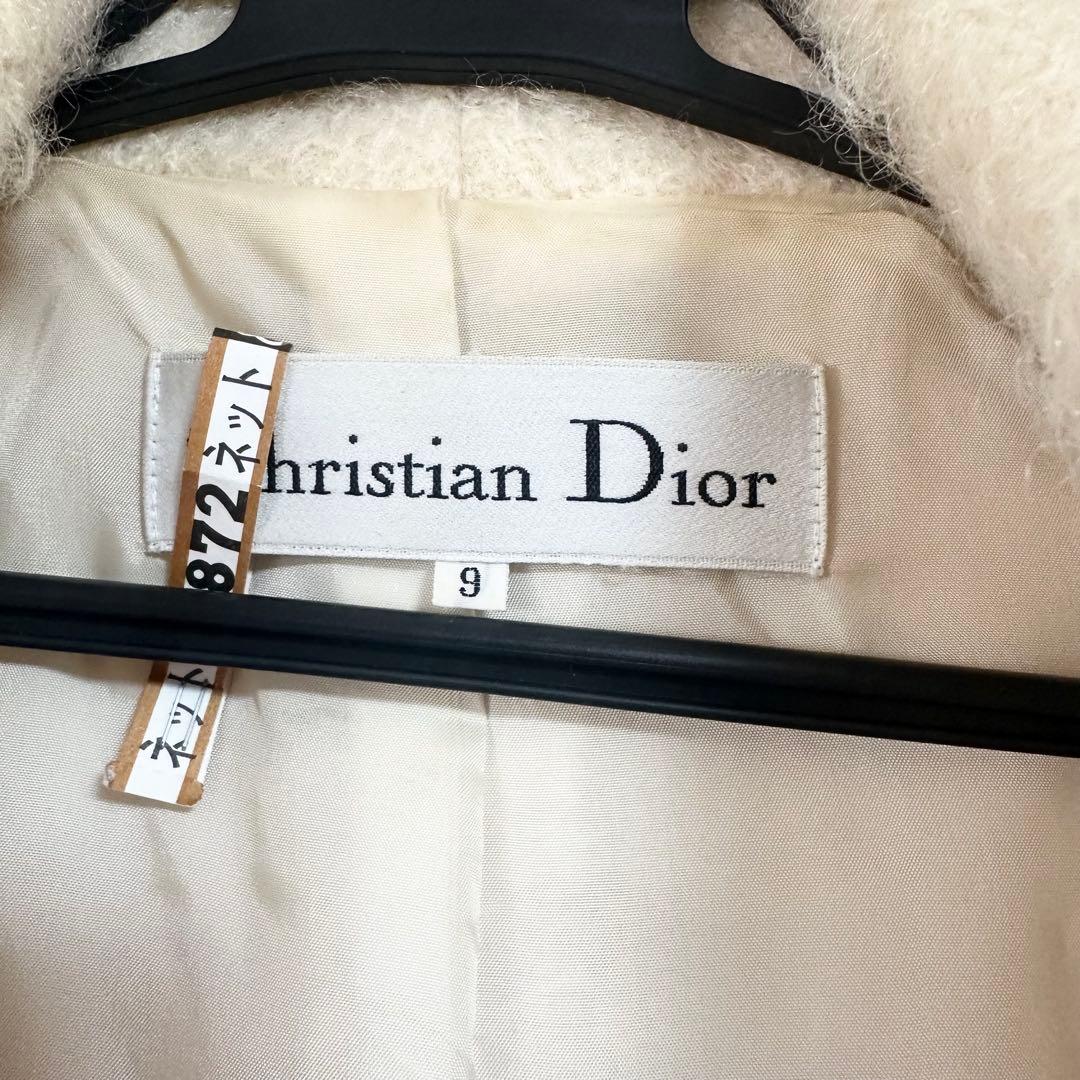 Christian Dior アイボリー ダブルコート ピーコート