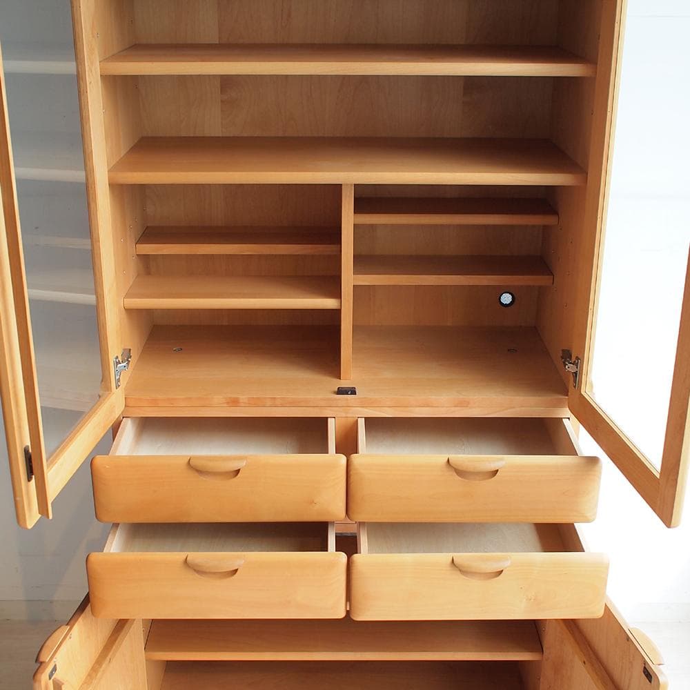 未使用品 起立木工 「フィオナ」 キッチンキャビネット 84cm アルダー材