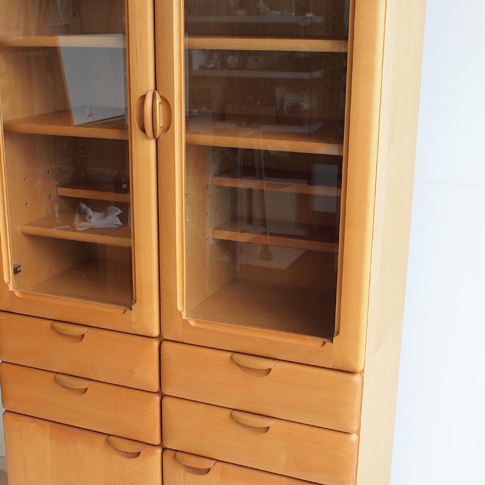 未使用品 起立木工 「フィオナ」 キッチンキャビネット 84cm アルダー材